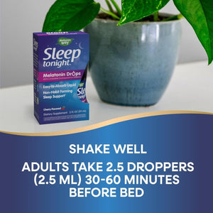 Nature'S Way Sleep Tonight Melatonin Drops with L - Theanine 2 Oz - Suppviv
