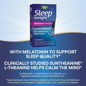 Nature'S Way Sleep Tonight Melatonin Drops with L - Theanine 2 Oz - Suppviv