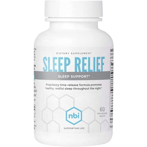 NBI Sleep Relief Melatonin Natural Formula - Sleep Support Supplement 60Ct Tablets - Suppviv