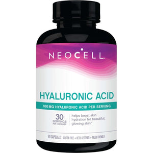 Neocell Hyaluronic Acid Capsules, Essential Lubricant, Supports Tissue Hydration, Gluten Free, 60 Count, 1 Bottle - Suppviv