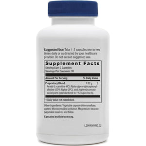 Neuroscience Memory & Focus Supplement with Huperzine A, Acetyl L Carnitine & Alpha GPC - (90 Capsules) - Suppviv