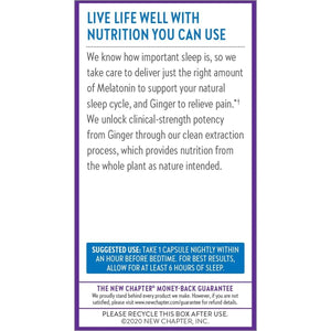 New Chapter Sleep Aid - Restful Sleep & Pain Relie 30 Capsules - Suppviv