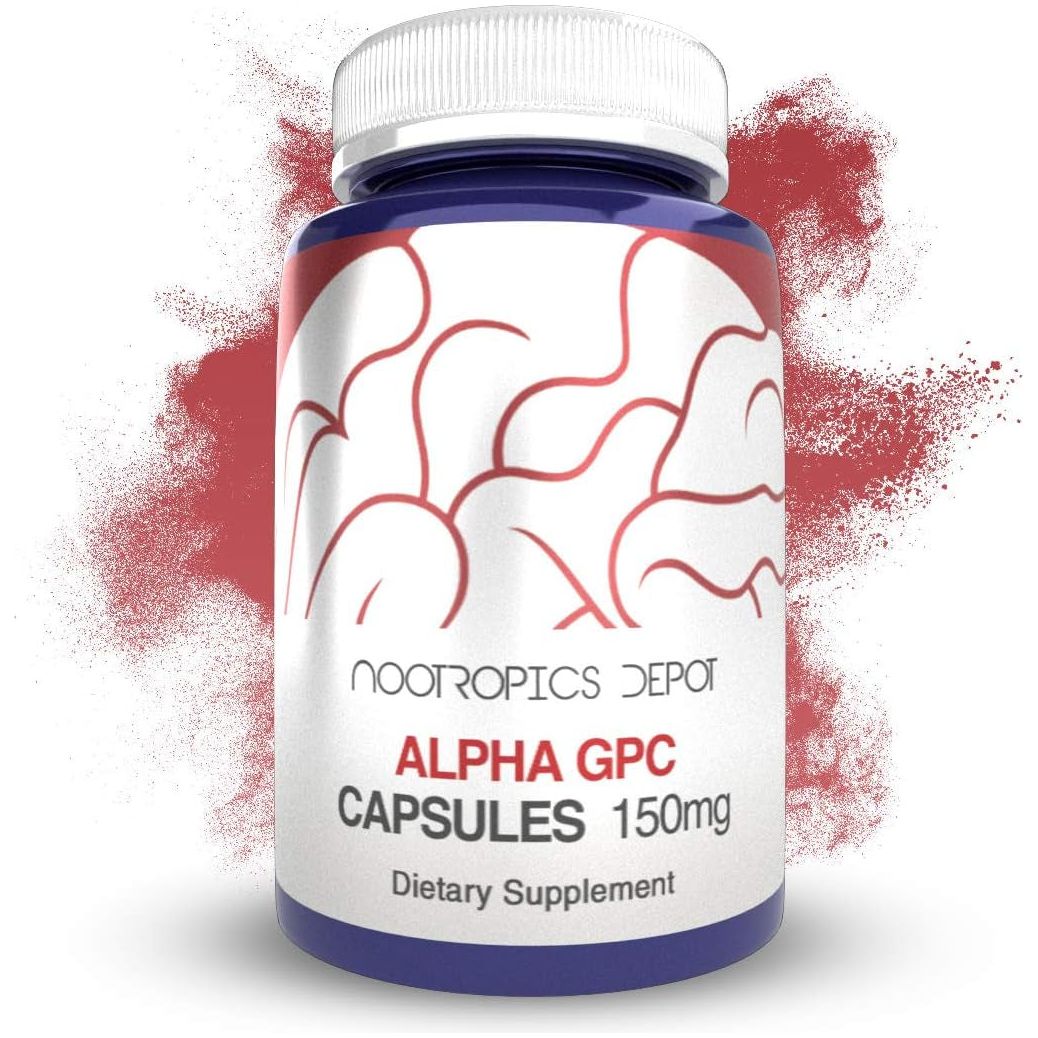 Nootropics Depot Alpha GPC Capsules | 150Mg | 180 Count |Supports Healthy Brain Function | - Suppviv