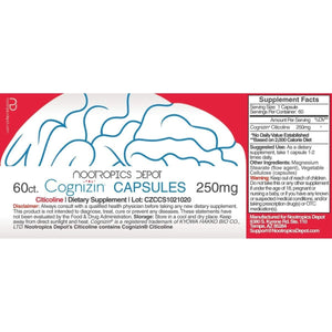 Nootropics Depot Cognizin Citicoline Capsules | 60 Count | Brain Health Supplement | - Suppviv