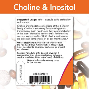 Now Foods Choline & Inositol 500 Mg - 100 Caps - Suppviv