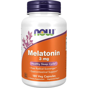 NOW Foods Melatonin 3 Mg 180 Capsules - Suppviv