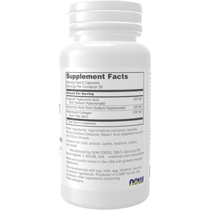 NOW Foods Solutions, Hydration Rescue with Hyabest® Hyaluronic Acid, Helps Maintain Youthful Looking Skin*,60 Veg Capsules - Suppviv