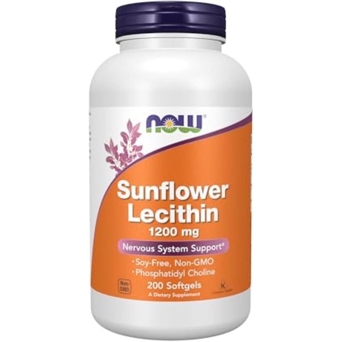 NOW Foods Sunflower Lecithin 1200 Mg Soy - Free, Non - Gmo - 200 Softgels - Suppviv