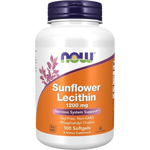 NOW FOODS Sunflower Lecithin 1200MG, 100 Count - Suppviv