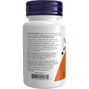 NOW Foods Supplements, L - Theanine Pure Powder, Tension Management*, Amino Acid, 1 - Ounce - Suppviv