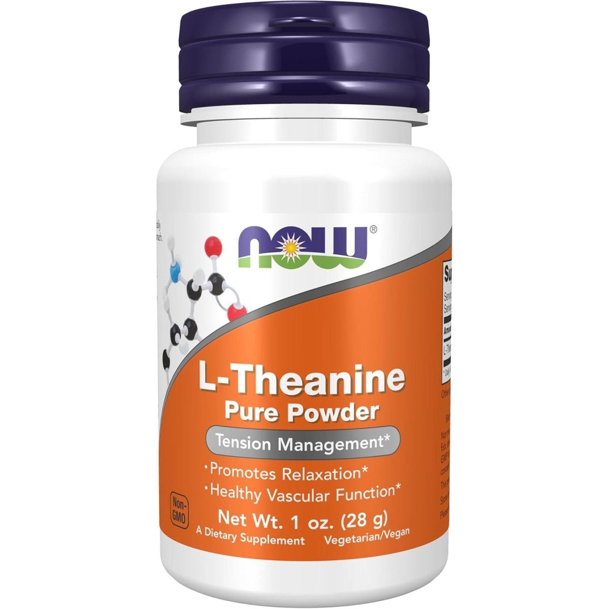NOW Foods Supplements, L - Theanine Pure Powder, Tension Management*, Amino Acid, 1 - Ounce - Suppviv