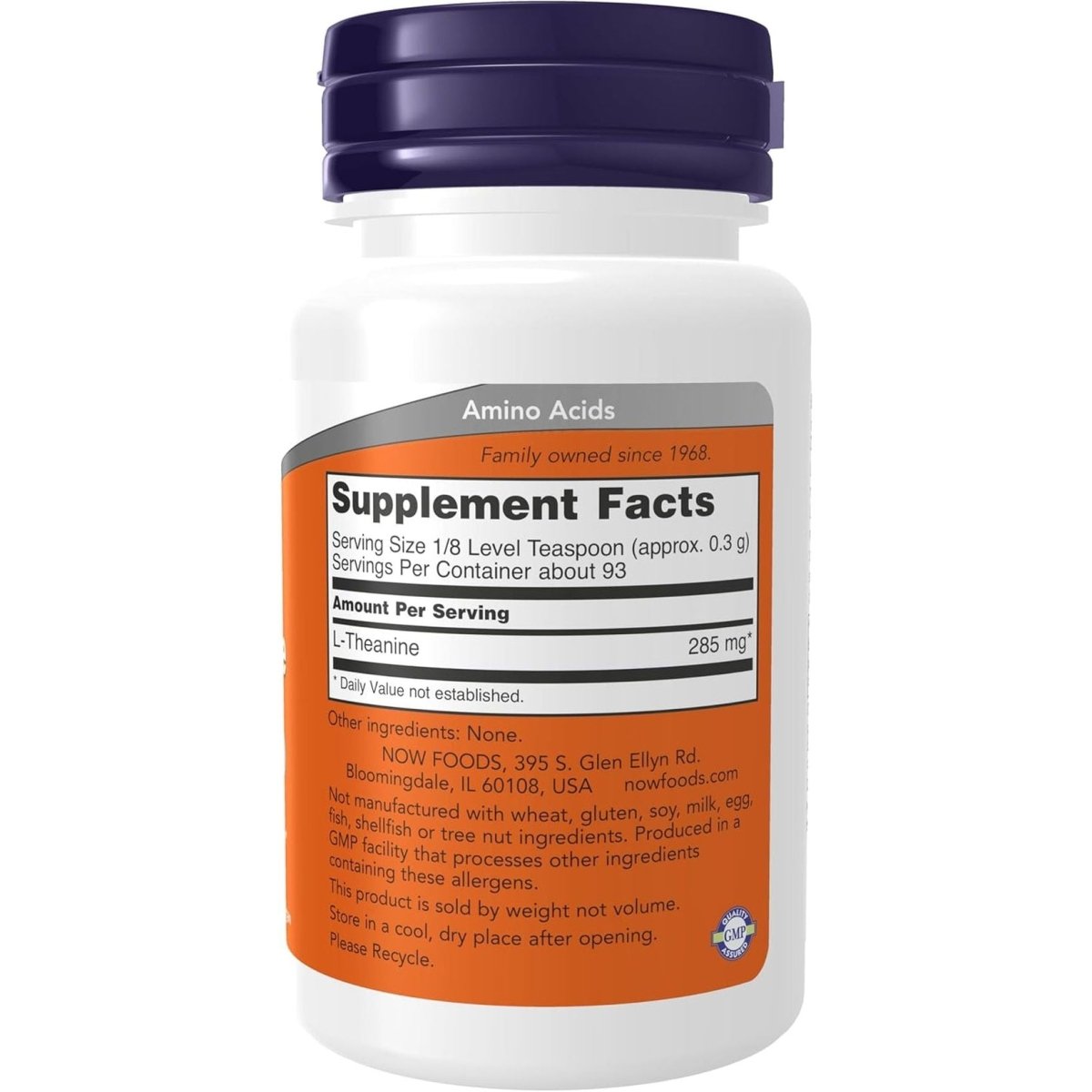 NOW Foods Supplements, L - Theanine Pure Powder, Tension Management*, Amino Acid, 1 - Ounce - Suppviv