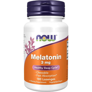 NOW Foods Supplements - Melatonin 3 Mg 180 Chewable Lozenges - Suppviv