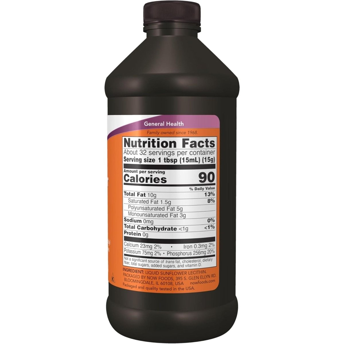 NOW Foods Supplements, Sunflower Lecithin with Naturally Occurring Phosphatidyl Choline and Other Phosphatides, Liquid, 16 - Ounce - Suppviv
