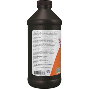 NOW Foods Supplements, Sunflower Lecithin with Naturally Occurring Phosphatidyl Choline and Other Phosphatides, Liquid, 16 - Ounce - Suppviv