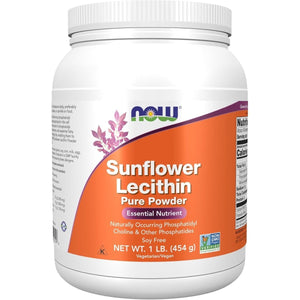 NOW Foods Supplements, Sunflower Lecithin with Naturally Occurring Phosphatidyl Choline and Other Phosphatides, Powder, 1 - Pound - Suppviv