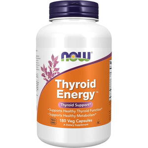 NOW Foods Supplements Thyroid Energy™, Iodine & Tyrosine plus 180 Capsules.