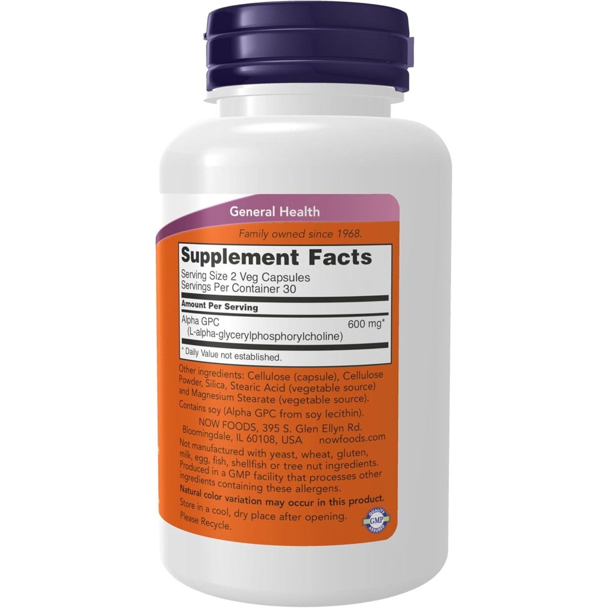 NOW Supplements, Alpha GPC 300 Mg with Bioavailable Source of Choline, 60 Veg Capsules - Suppviv