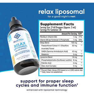 Nuethix Formulations Relax Liposomal Supplement Formula 30 Servings - Suppviv