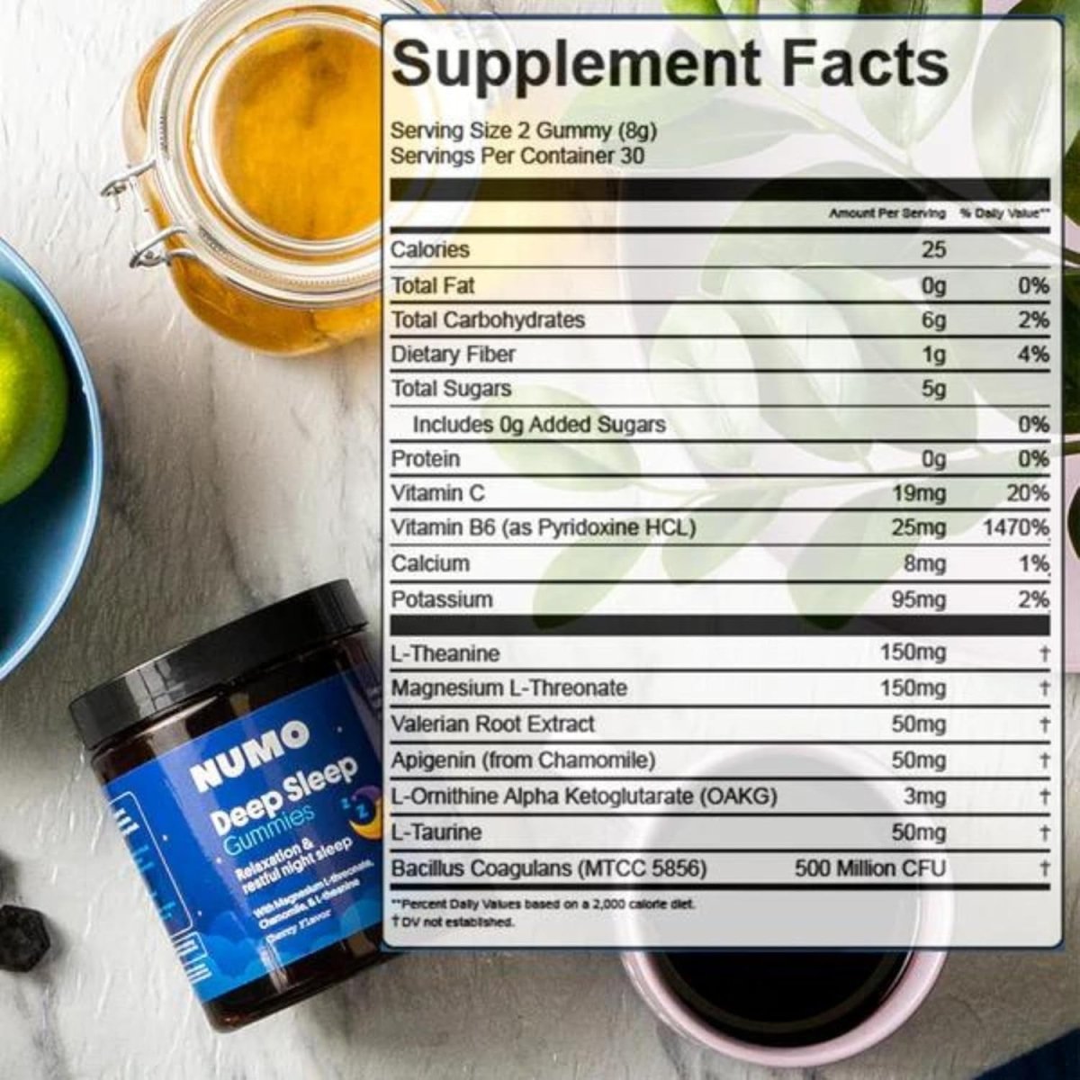 Numo Deep Sleep Gummies - Natural Sleep Aid 60 Count - Suppviv