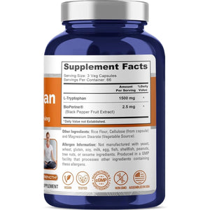 Nusapure L - Tryptophan 1500Mg 200 Vegetarian Caps - Suppviv