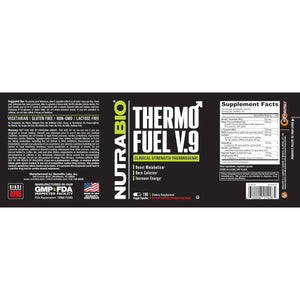 Nutrabio Thermofuel V.9 Metabolism Booster & Thermogenic Fat Burner 180 Capsules for Men & Women - Suppviv