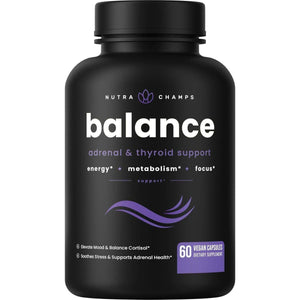 Nutrachamps Thyroid Support & Adrenal Support Supplement with Iodine 1 PACK.