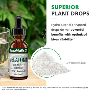 Nutramedix Melatonin Night Time Support Drops for Occasional Sleeplessness (1Oz / 30Ml) - Suppviv