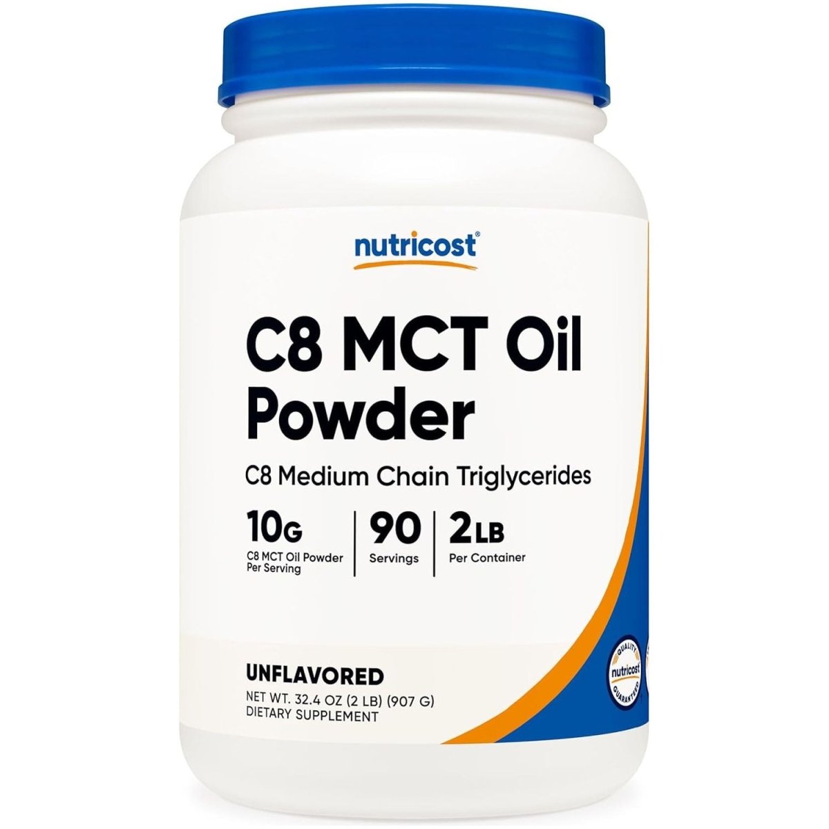 Nutricost C8 MCT Oil Powder 2LBS (32Oz) - 95% C8 MCT Oil Powder - Suppviv