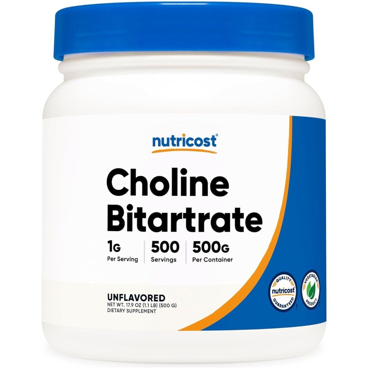 Nutricost Pure Choline Bitartrate Powder 500 Grams - Suppviv