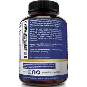 Nutriflair Thyroid Support Complex with Iodine, Ashwagandha 120 Capsules - Suppviv