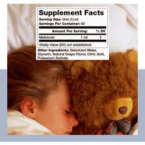 Olympian Labs Liquid Melatonin 1Mg, 2 Ounce, Fall Asleep Naturally - Suppviv