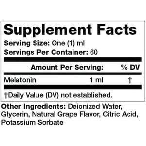 Olympian Labs Liquid Melatonin 1Mg, 2 Ounce, Fall Asleep Naturally - Suppviv