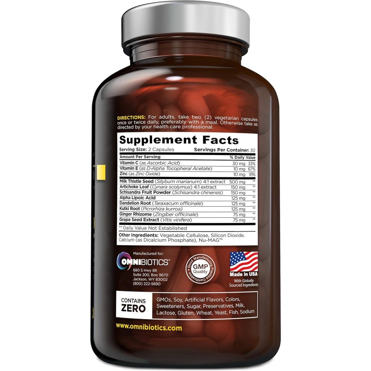 Omnibiotics Liver Detox & Cleanse Support 60 Capsules 1 PACK - Suppviv