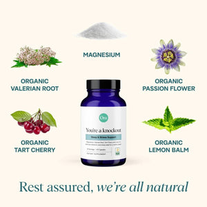 Ora Organic Natural Sleep Aid Supplement Stress Support 1 Month Supply 60 Capsules - Suppviv