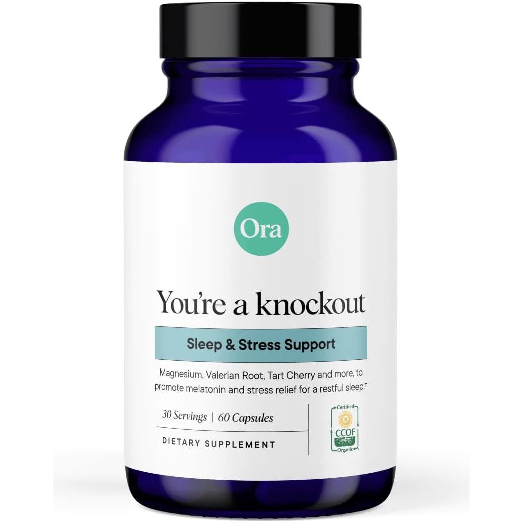Ora Organic Natural Sleep Aid Supplement Stress Support 1 Month Supply 60 Capsules - Suppviv