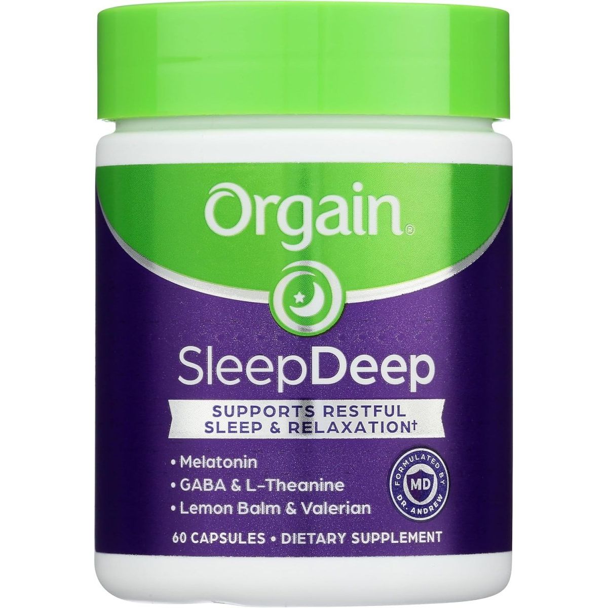 Orgain Sleepdeep, Melatonin Sleep Aid Support Supplement 60 Count - Suppviv