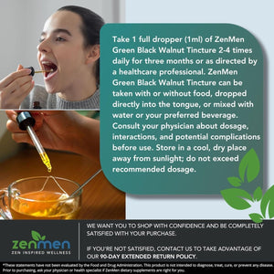 Organic Green Black Walnut Tincture & Immune Support 60Ml 1 PACK - Suppviv