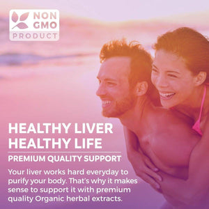 Organic Liver Cleanse Detox & Repair - Liver Health Support Supplement - 60 Capsules.