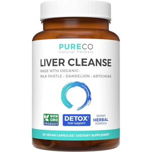 Organic Liver Cleanse Detox & Repair - Liver Health Support Supplement - 60 Capsules.