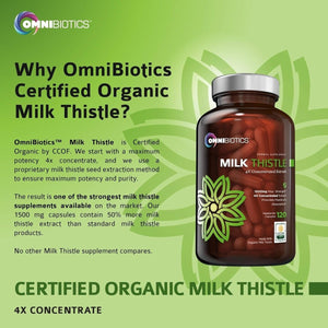Organic Milk Thistle 1500Mg Milk Thistle Supplement 120 Capsules - Suppviv