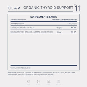 Organic Thyroid Support Natural Thyroid Supplement 120ct 1 PACK - Suppviv