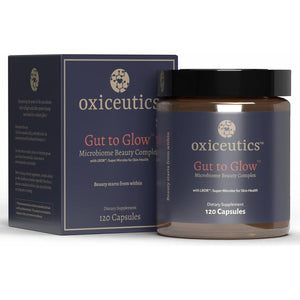 Oxiceutics - Gut to Glow – 120 Capsules - Supports Skin’S Youthful Appearance with Marine Collagen, Hyaluronic Acid & Astaxanthin - Suppviv