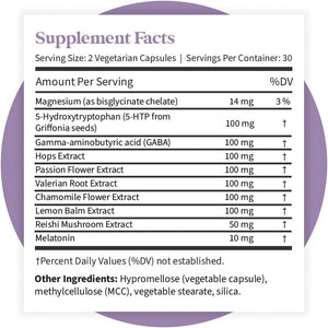 Pattern Wellness Sleep + Restore Supplement - Promotes Deep, Slow - Wave Sleep 60 Capsules - Suppviv