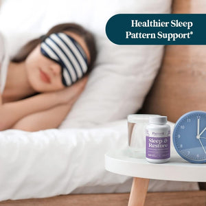Pattern Wellness Sleep + Restore Supplement - Promotes Deep, Slow - Wave Sleep 60 Capsules - Suppviv
