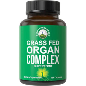 Peak Performance Grass Fed Beef Organ Complex from New Zealand (180 Capsules) - Suppviv