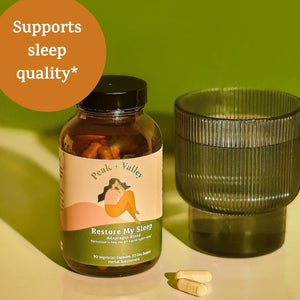 Peak + Valley Natural Sleep Aid for Adults - 90 Capsules for Deep Sleep - Suppviv