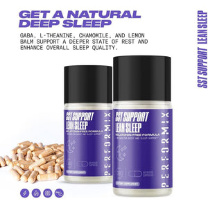 PERFORMIX - SST Support Lean Sleep - Herbal Sleep Aid Supplement 60 Capsules - Suppviv