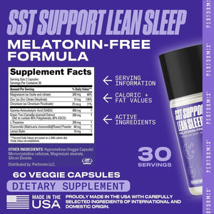 PERFORMIX - SST Support Lean Sleep - Herbal Sleep Aid Supplement 60 Capsules - Suppviv