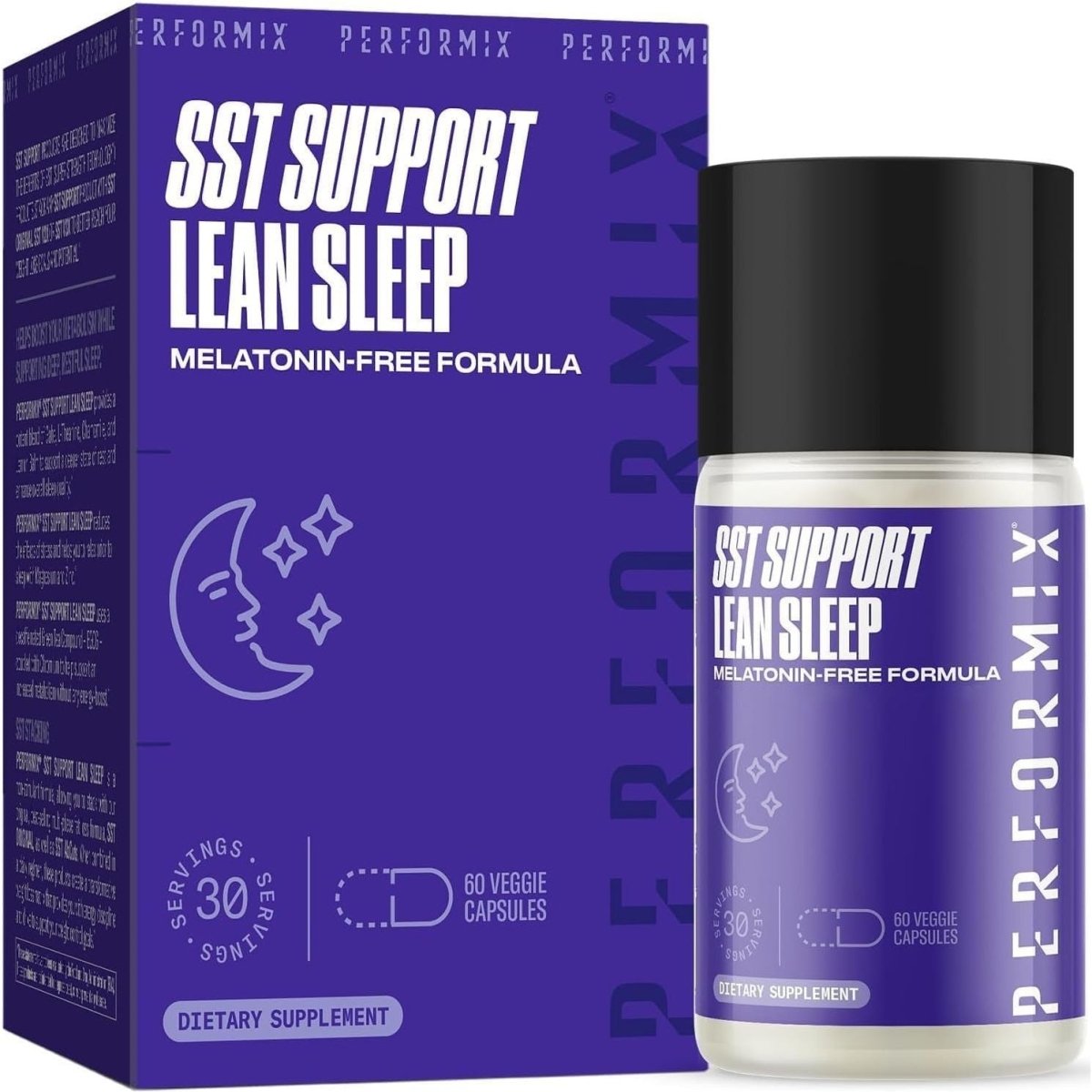 PERFORMIX - SST Support Lean Sleep - Herbal Sleep Aid Supplement 60 Capsules - Suppviv